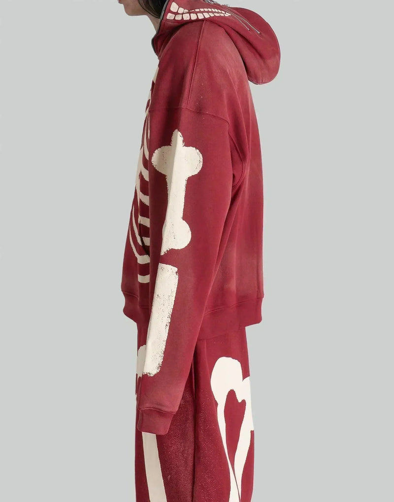 SANKUANZ - Skeleton Print Hoodie - 082plus