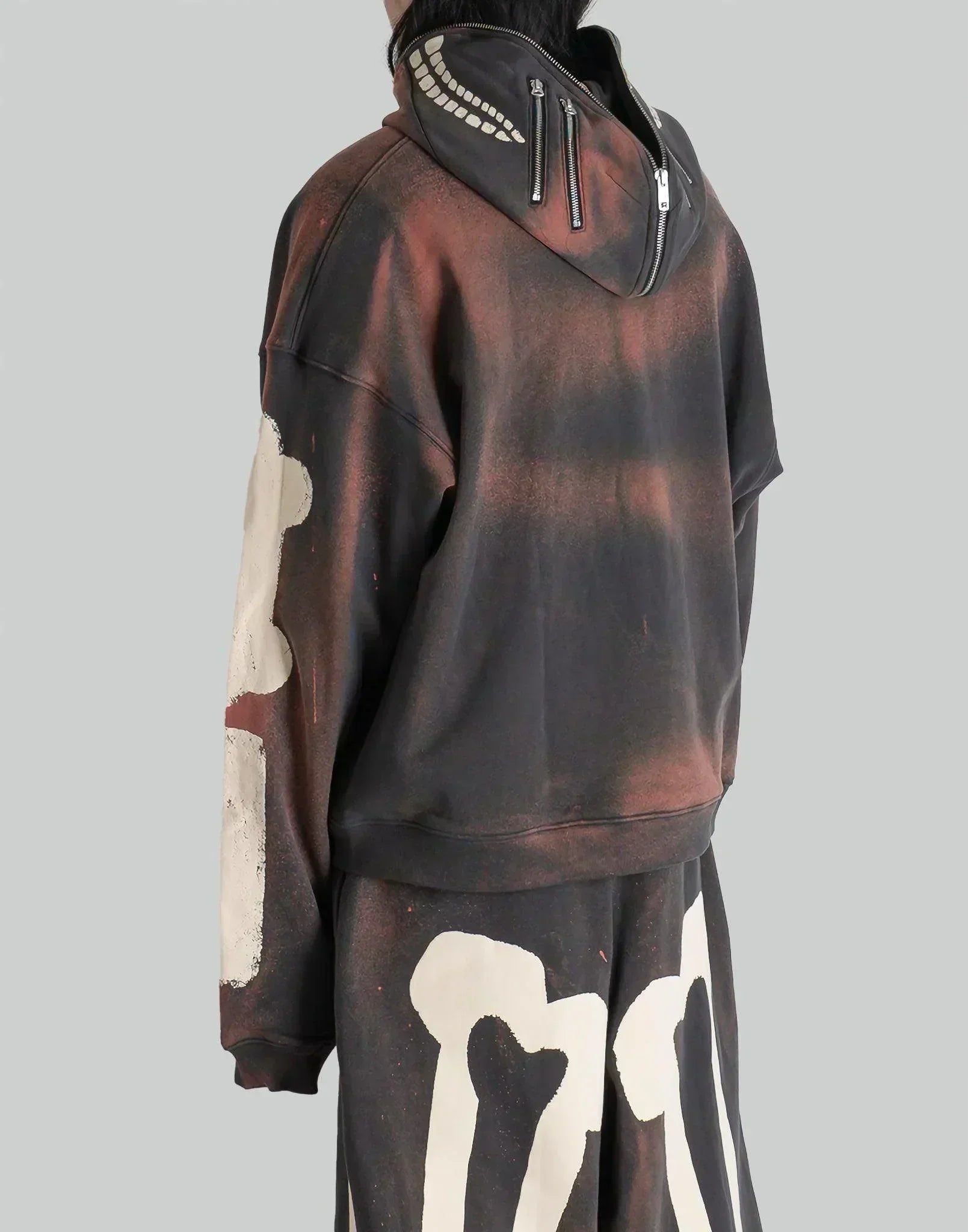 SANKUANZ - Skeleton Print Hoodie - 082plus