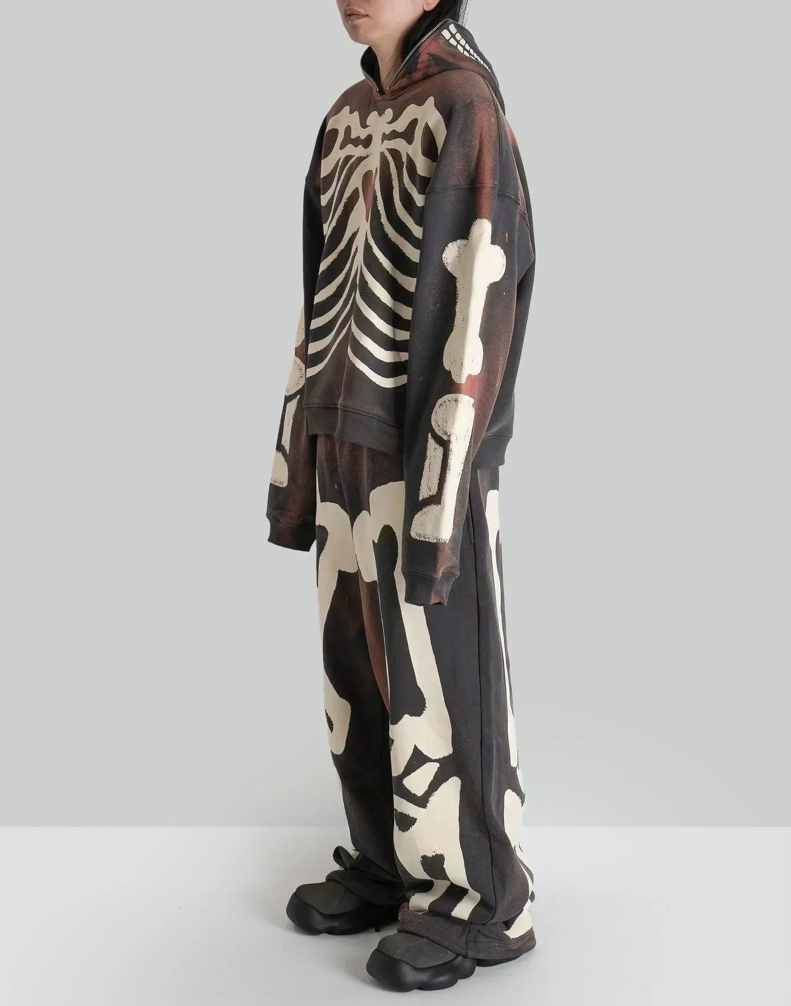 SANKUANZ - Skeleton Print Hoodie - 082plus