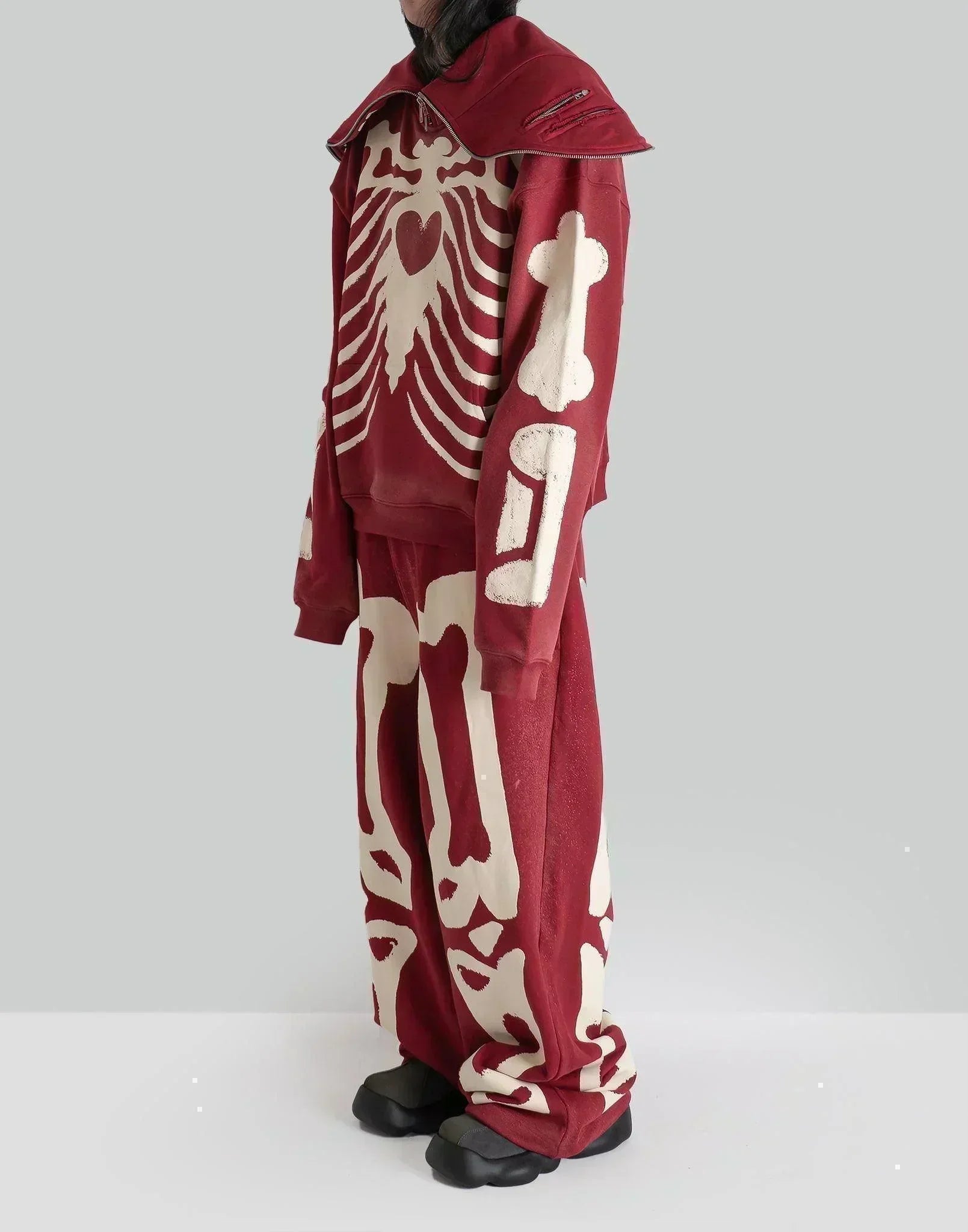 SANKUANZ - Skeleton Print Hoodie - 082plus