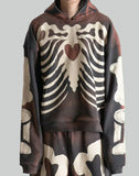SANKUANZ - Skeleton Print Hoodie - 082plus
