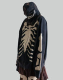 SANKUANZ - Skeleton Print Hoodie With Zipper - 082plus