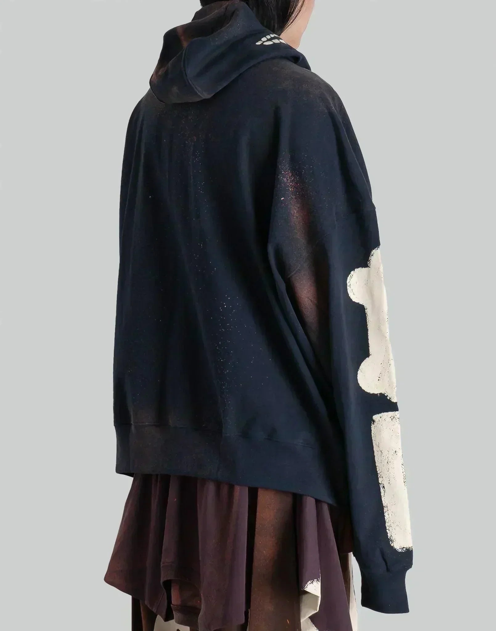 SANKUANZ - Skeleton Print Hoodie With Zipper - 082plus