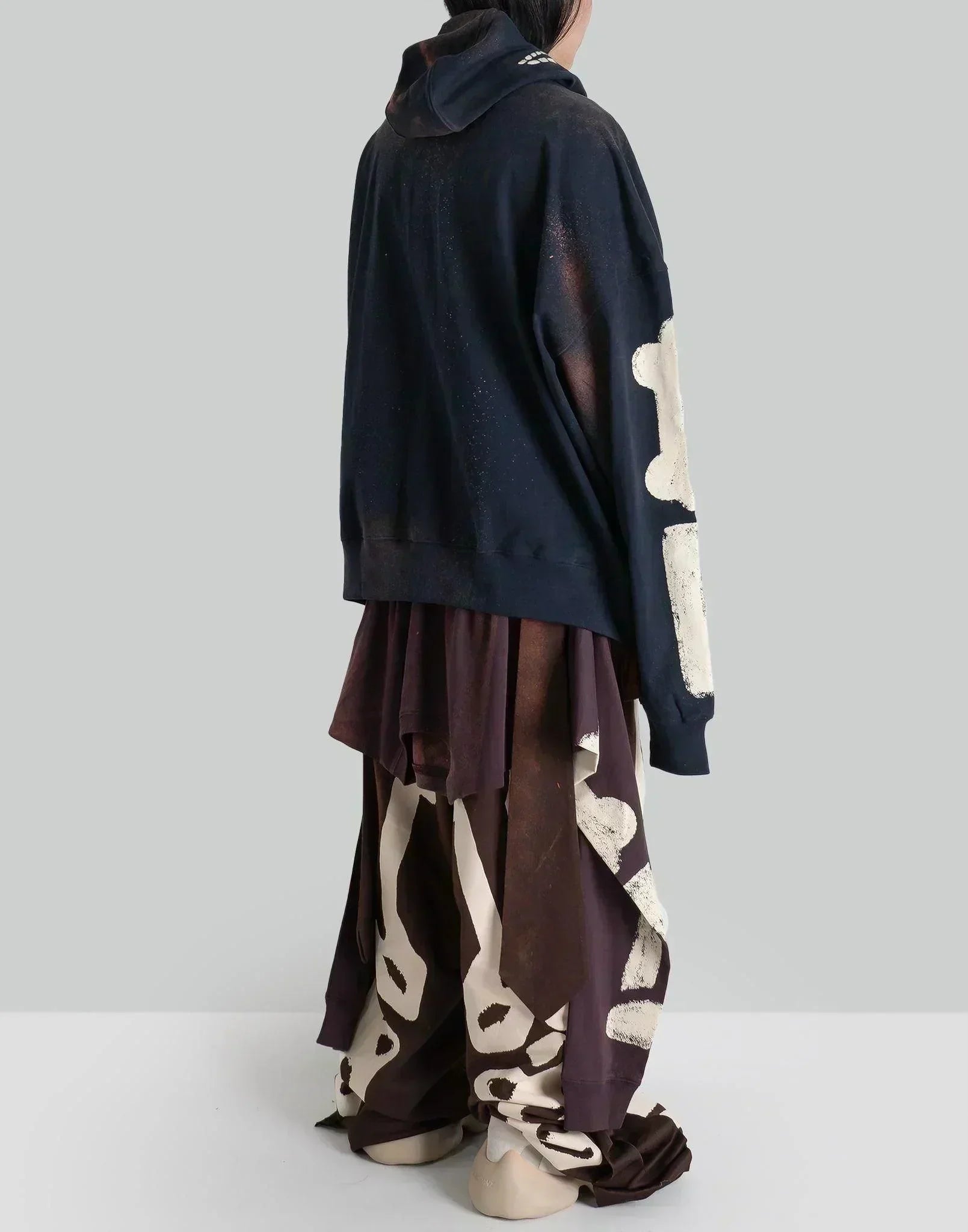 SANKUANZ - Skeleton Print Hoodie With Zipper - 082plus