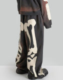 SANKUANZ - Skeleton Print Wide-Leg Drawstring Sweatpants - 082plus