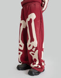 SANKUANZ - Skeleton Print Wide-Leg Drawstring Sweatpants - 082plus