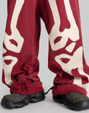 SANKUANZ - Skeleton Print Wide-Leg Drawstring Sweatpants - 082plus