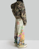 SANKUANZ - Worn Rabbit Graffiti Print Cotton Baggy Jeans - 082plus