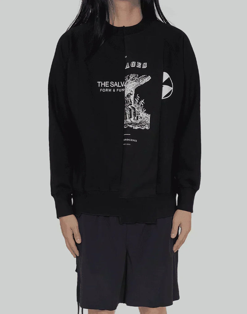 THE SALVAGES - FORM & FUNCTION RECONSTRUCTED CREWNECK SWEATER - 082plus