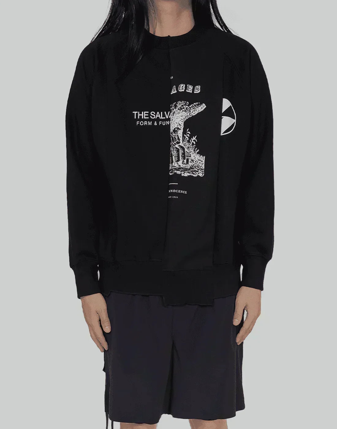THE SALVAGES - FORM & FUNCTION RECONSTRUCTED CREWNECK SWEATER - 082plus