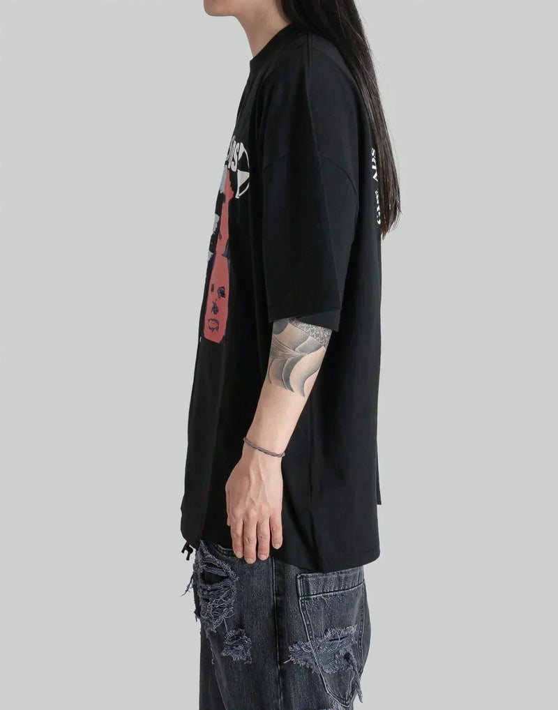 THE SALVAGES - RECONSTRUCTED ERASERHEADS LOGO OS T-SHIRT - 082plus