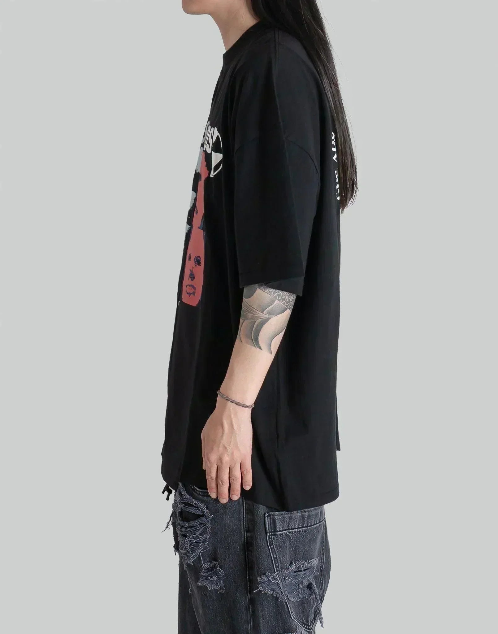 THE SALVAGES - RECONSTRUCTED ERASERHEADS LOGO OS T-SHIRT - 082plus