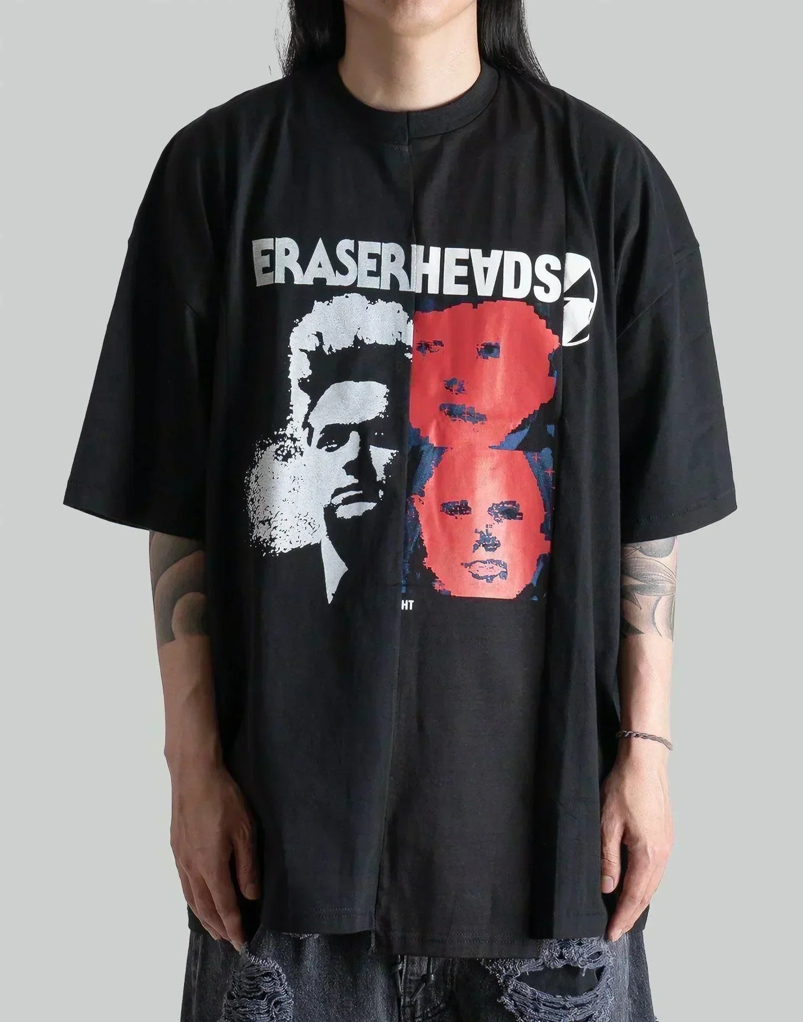 THE SALVAGES - RECONSTRUCTED ERASERHEADS LOGO OS T-SHIRT - 082plus