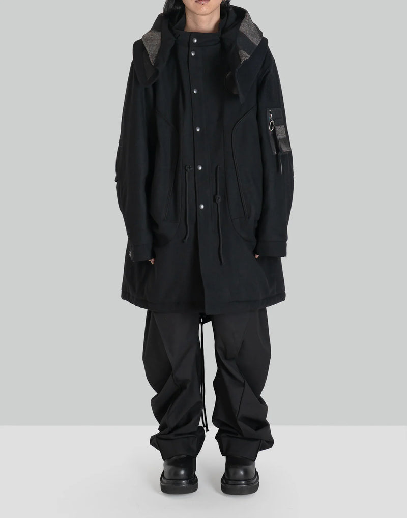 JiyongKim - x ALPHA INDUSTRIES SUN-BLEACHED DETACHABLE HOOD FISHTAIL COAT - 082plus