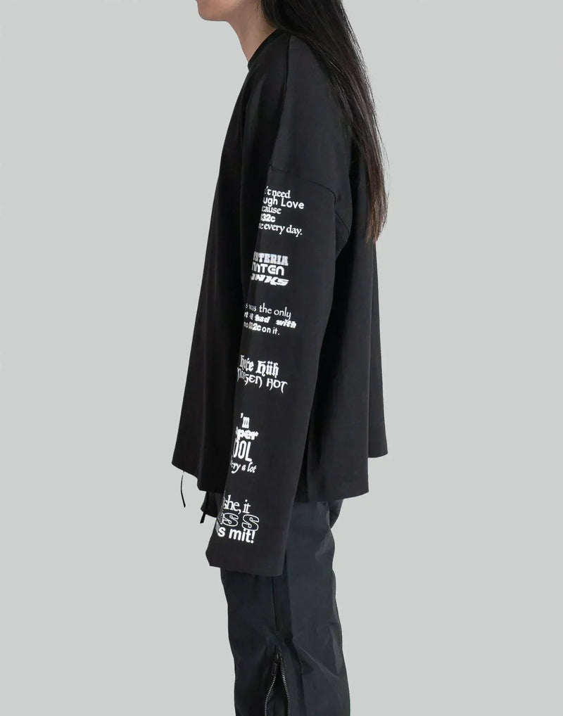 032C - 'CONTENT' SUPERSIZE LONGSLEEVE - 082plus