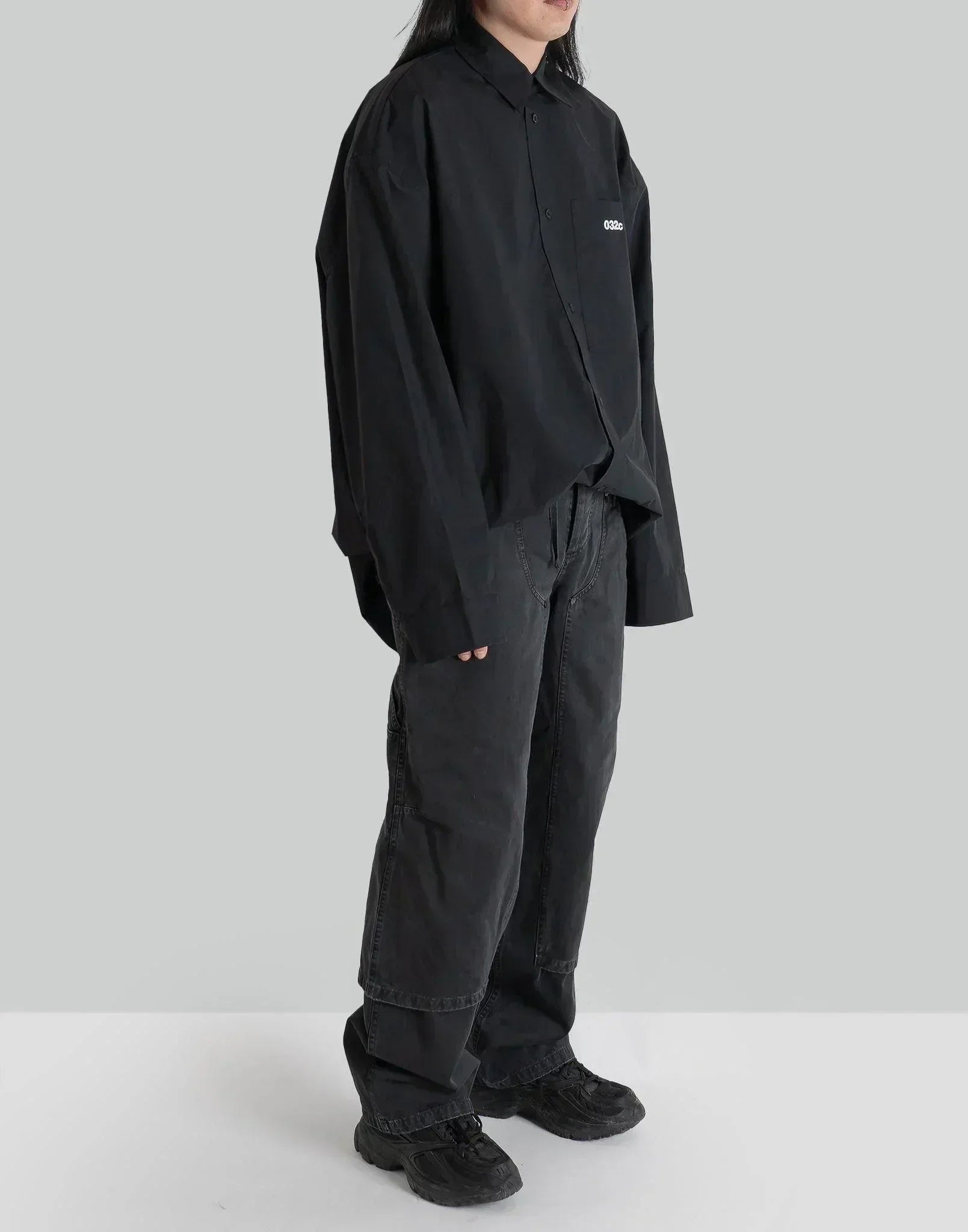 パンツ 032c DOUBLE SHIFT UTILITY TROUSER 032c Double Shift Cotton Utility Trousers In Black | ModeSens