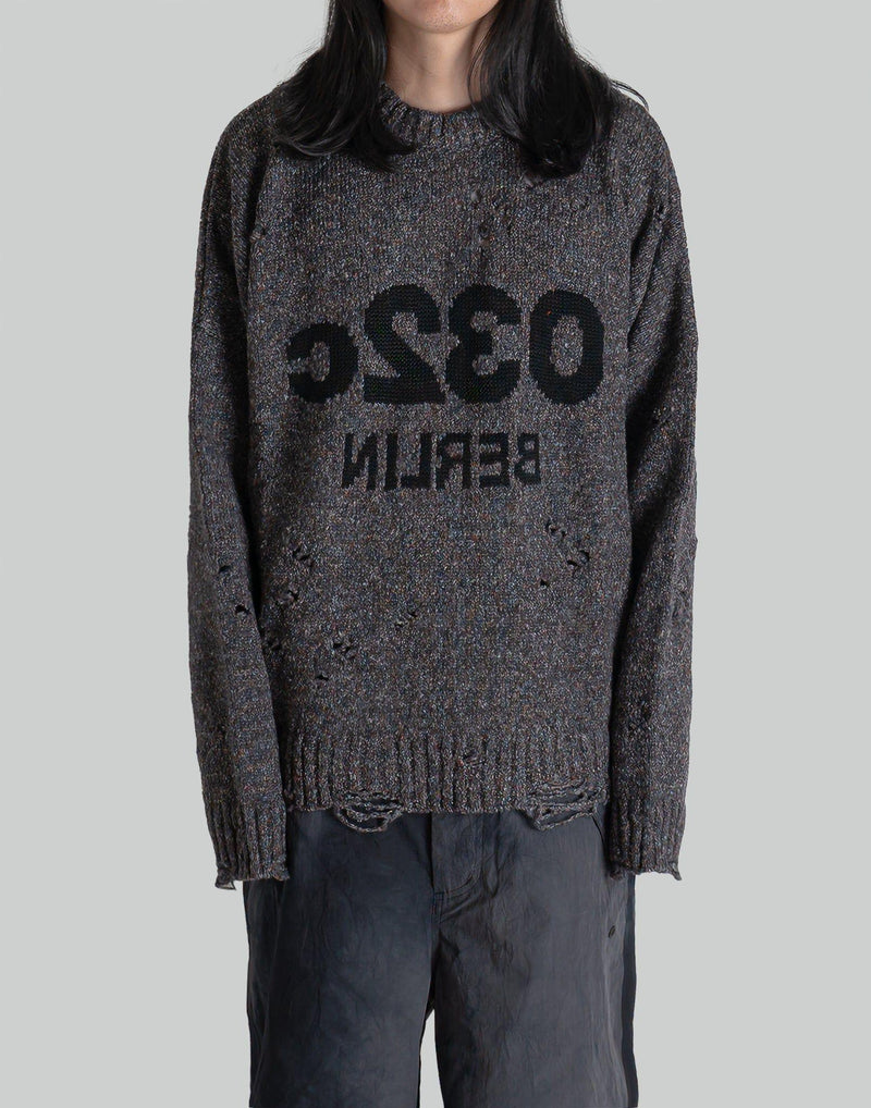 032C - 'PAINTER'S COVER' DESTROYED SELFIE SWEATER - 082plus