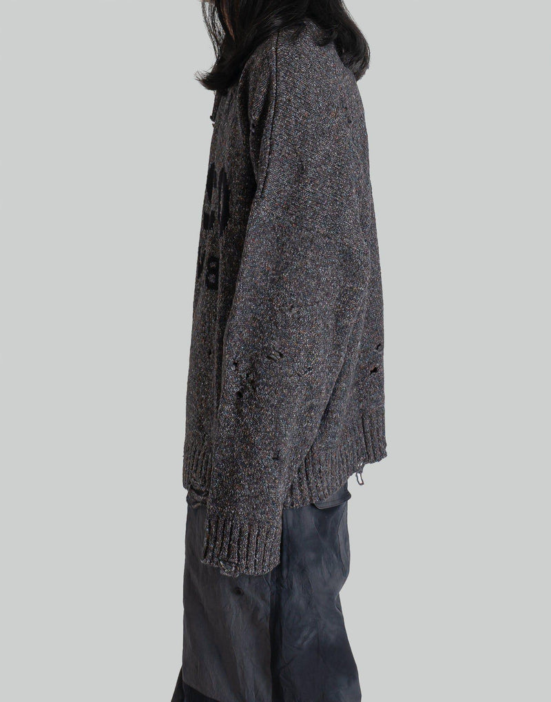 032C - 'PAINTER'S COVER' DESTROYED SELFIE SWEATER - 082plus