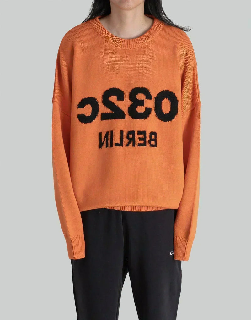 032C - 'SAFETY' ORANGE SELFIE SWEATER - 082plus