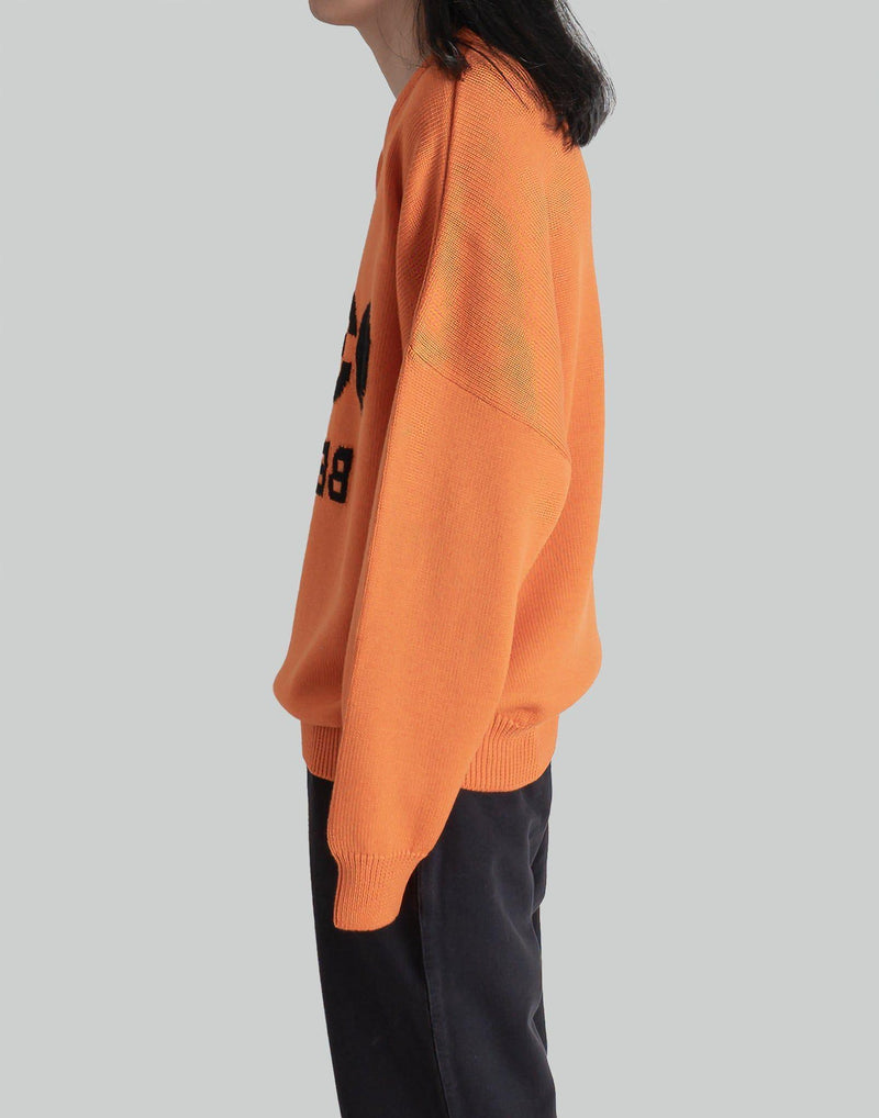 032C - 'SAFETY' ORANGE SELFIE SWEATER - 082plus