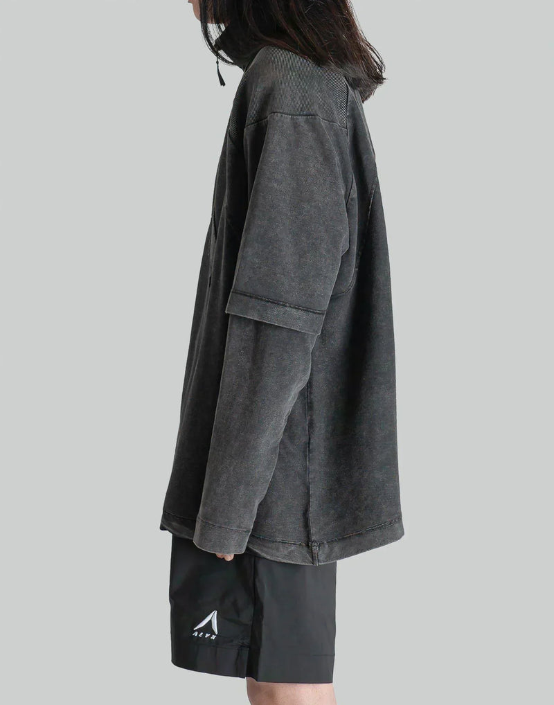 1017 ALYX 9SM - LOGO DOUBLE SLEEVE TEE WITH ZIP - 082plus