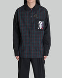 99%IS- 1% Patch Side Ribbed Check Shirt - 082plus