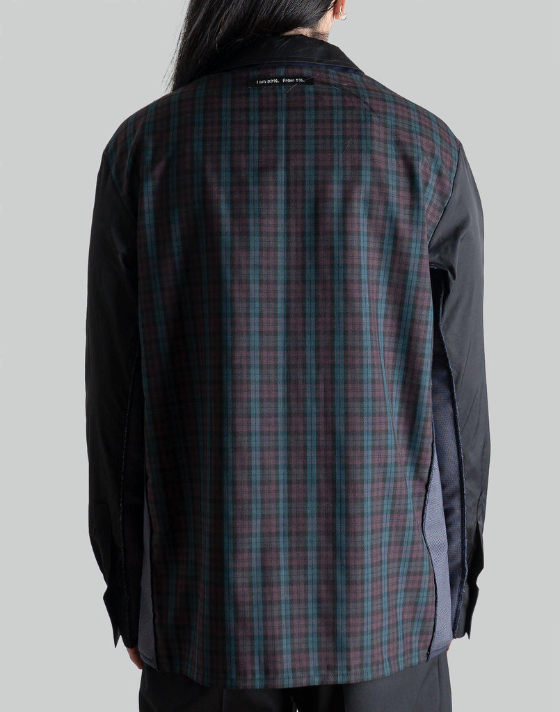 99 IS 1 Patch Side Ribbed Check Shirt 082plus 99-is-1-patch-side-ribbed-check-shirt-082plus