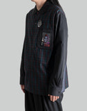 99%IS- 1% Patch Side Ribbed Check Shirt - 082plus