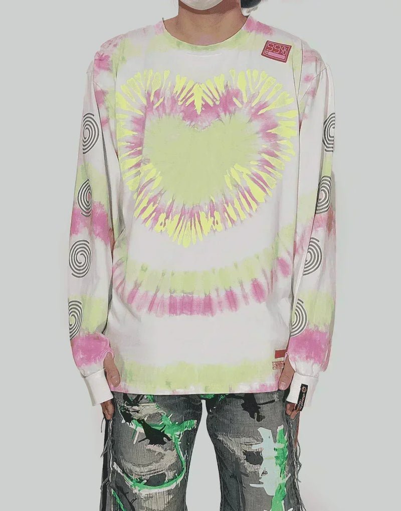99%IS- - " 1%ove " Tie-Dye Sleeve T-Shirt (Hand Made Custom) - 082plus