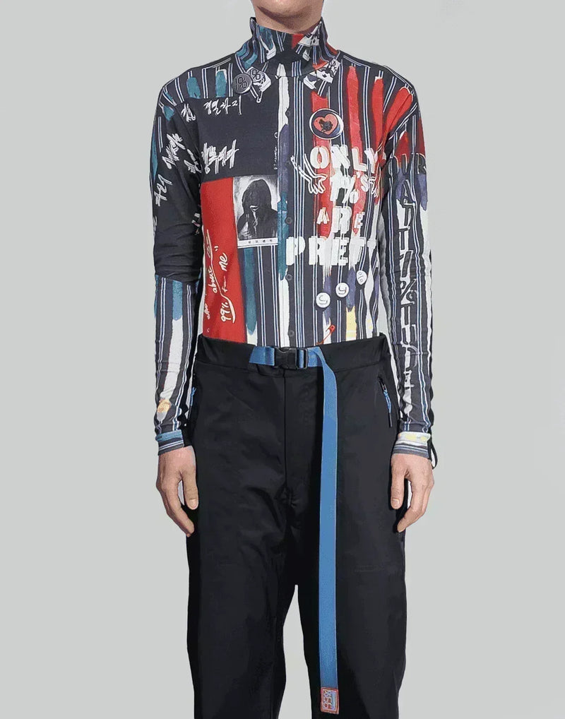 99%IS- - "ATT1%TUDE" Shirt Printed Bodysuit - 082plus