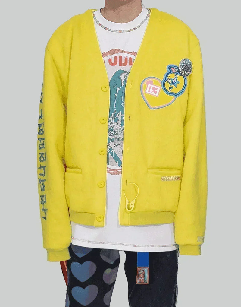 99%IS- - " Fine! Apple " Cardigan - 082plus