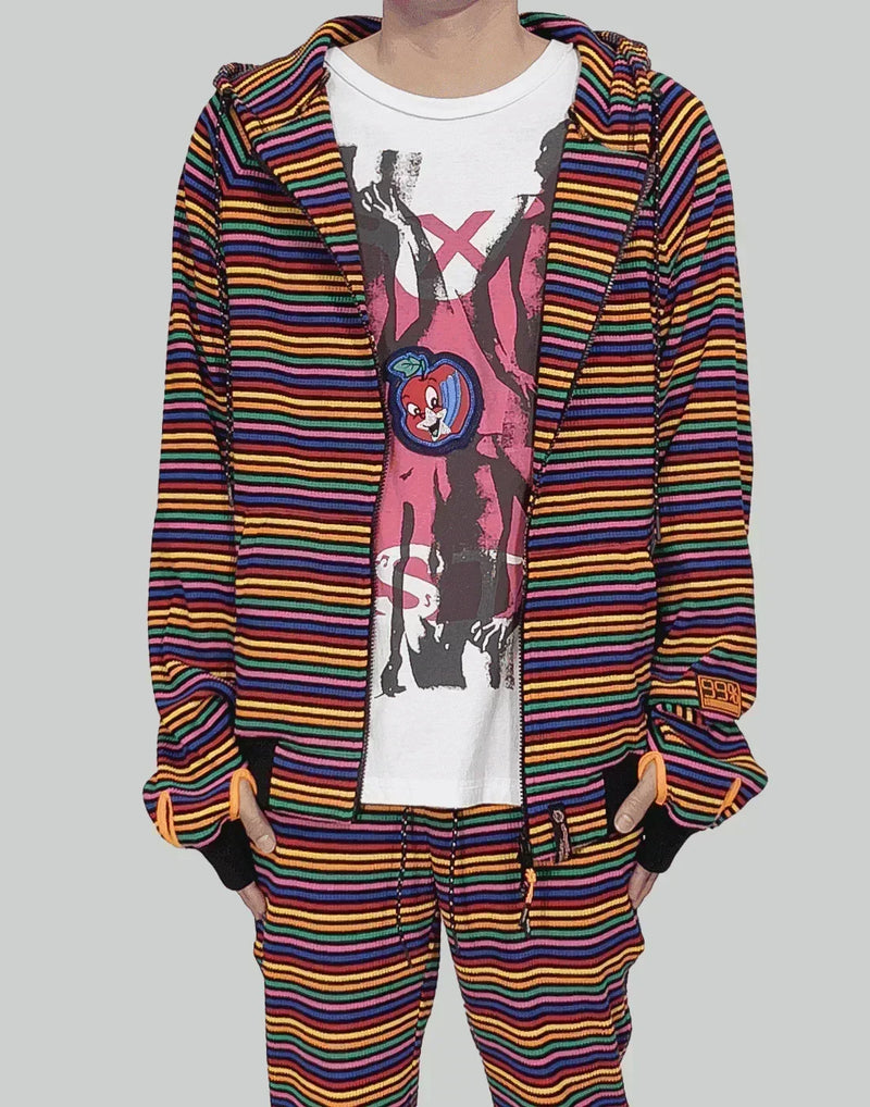 99%IS- - Ribbed " Fine! Apple " Mohican Hoodie - 082plus