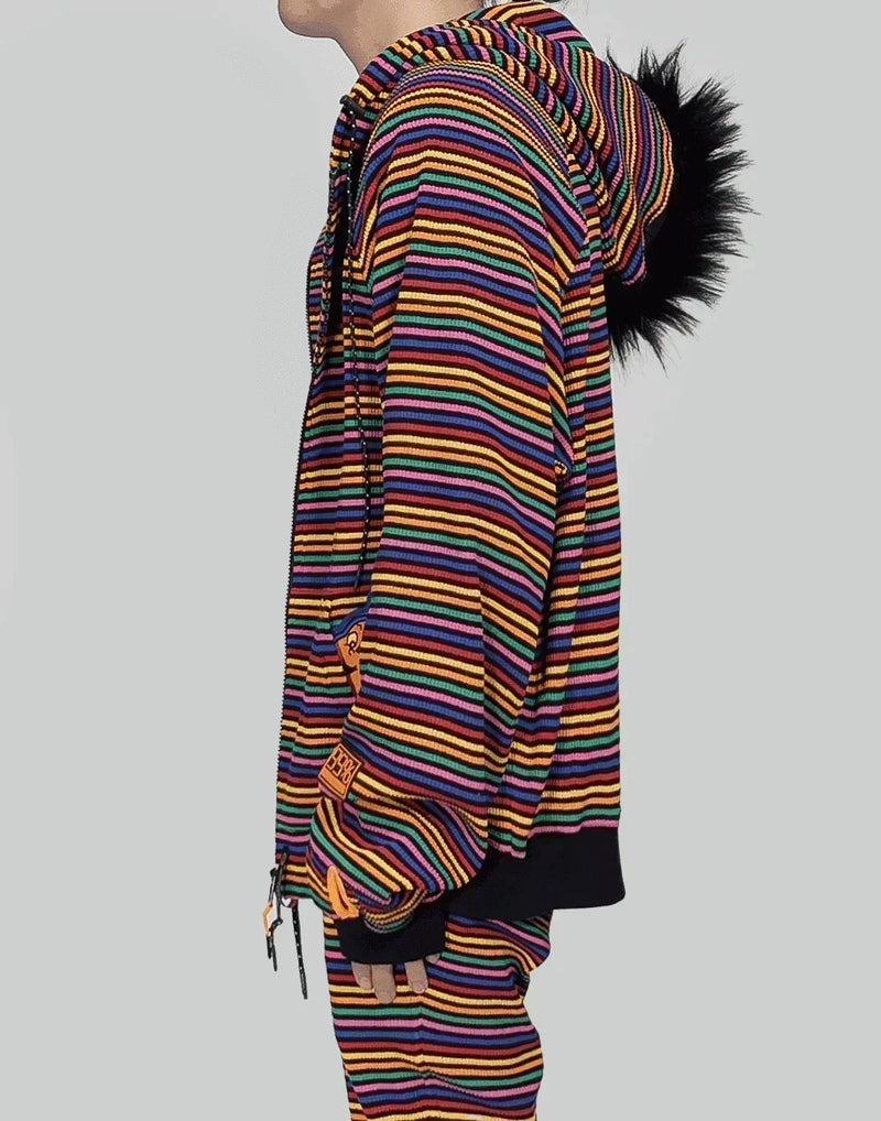 99%IS- - Ribbed " Fine! Apple " Mohican Hoodie - 082plus