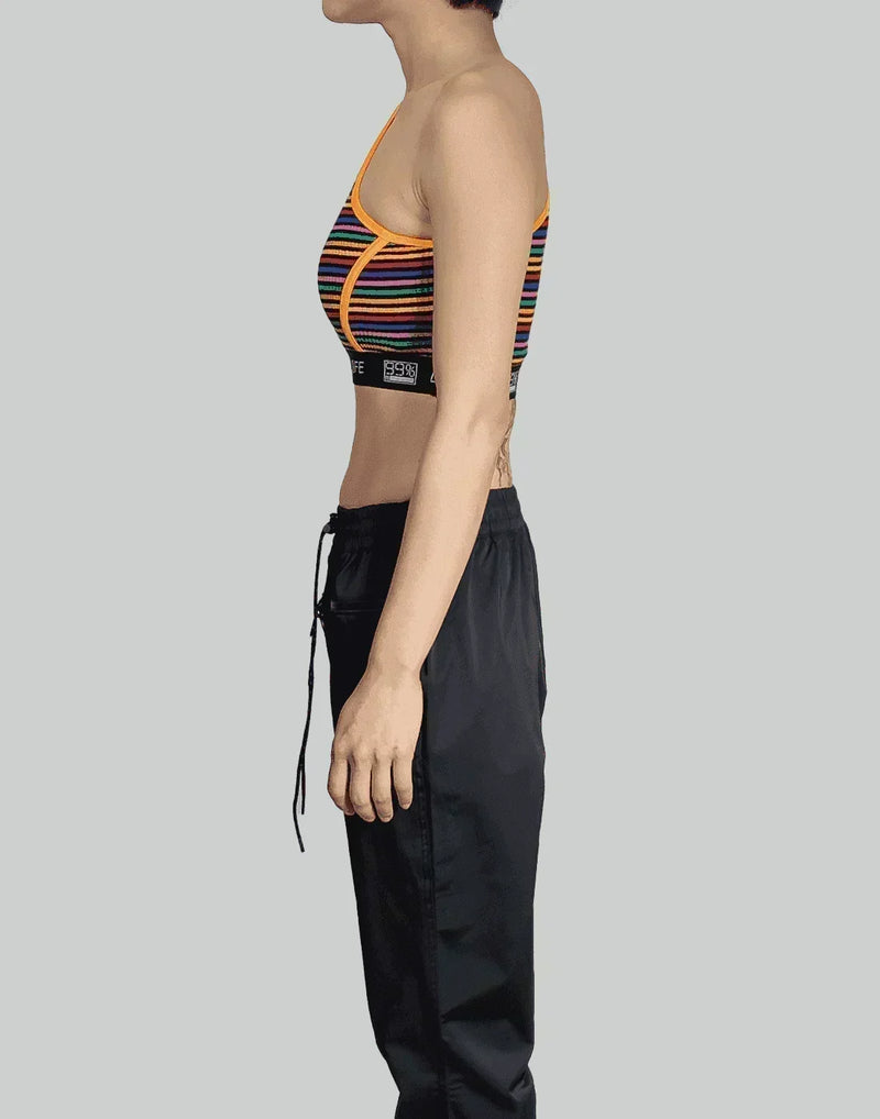 99%IS- - Ribbed Upside Down Stripe Panties Top - 082plus