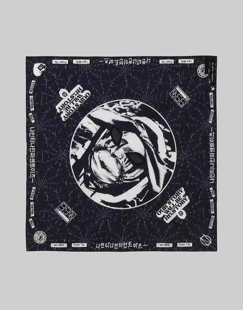 99%IS- - Spider Web ' OUR FAITH ' Mesh-Eye Scarf - 082plus