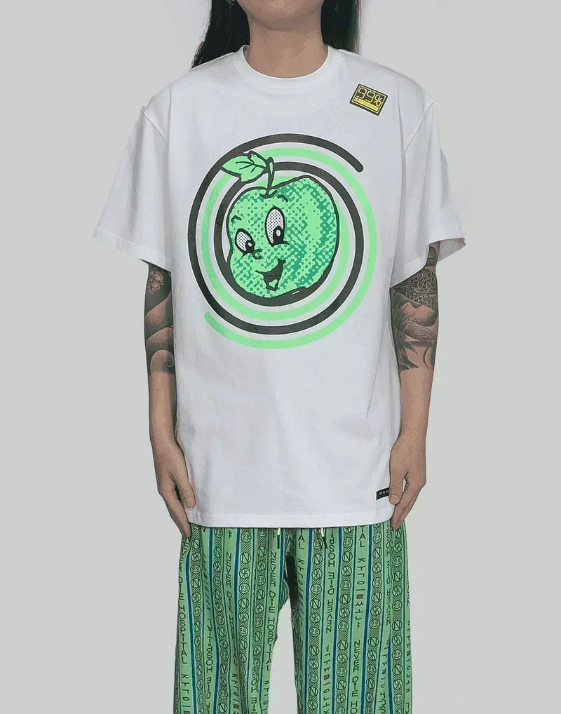 99%IS- - Spiral "Fine! Apple" Meshed Eyes T-shirt - 082plus
