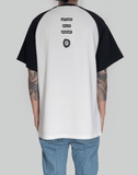 99%IS- Spiral Skull Raglan T-shirt (Hand Made Custom) - 082plus