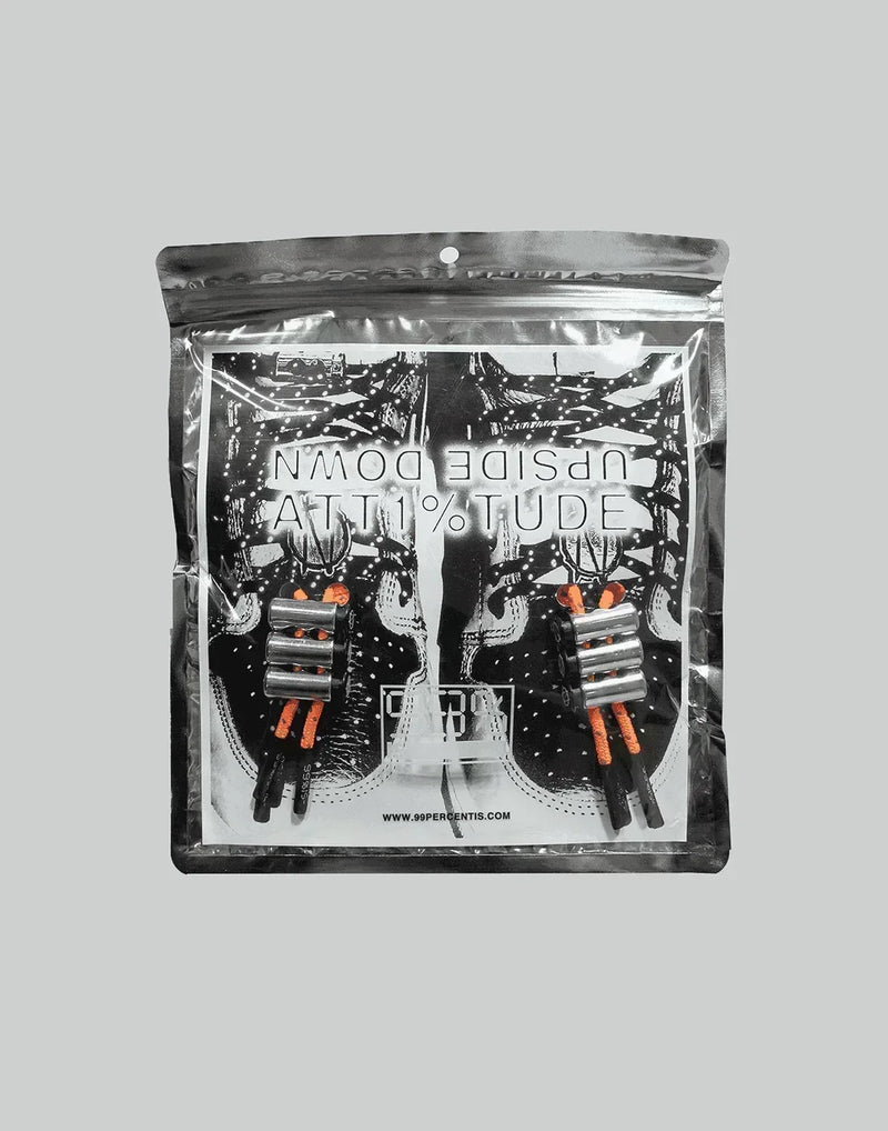 99%IS- - UPSIDE DOWN 'ATT1%TUDE' SHOELACES - 082plus