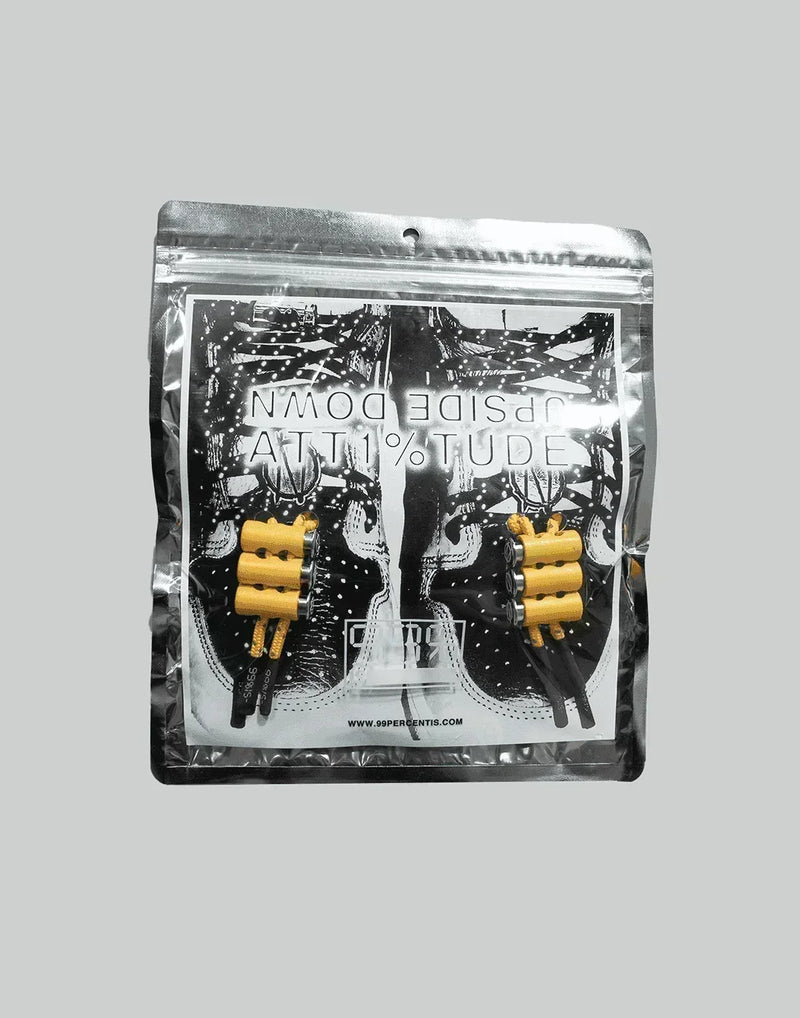 99%IS- - UPSIDE DOWN 'ATT1%TUDE' SHOELACES - 082plus