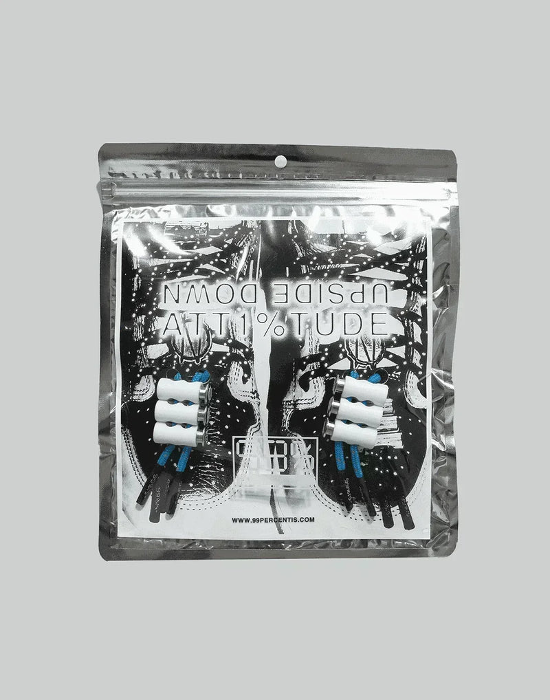 99%IS- - UPSIDE DOWN 'ATT1%TUDE' SHOELACES - 082plus