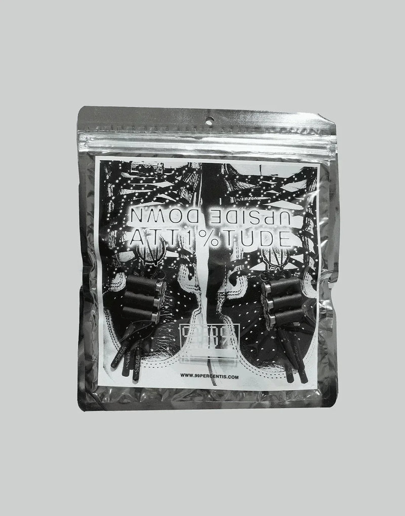 99%IS- - UPSIDE DOWN 'ATT1%TUDE' SHOELACES - 082plus