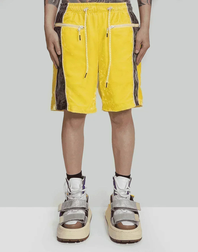 99%IS- - Velvet Side Line Track Shorts "Glow In The Dark" - 082plus