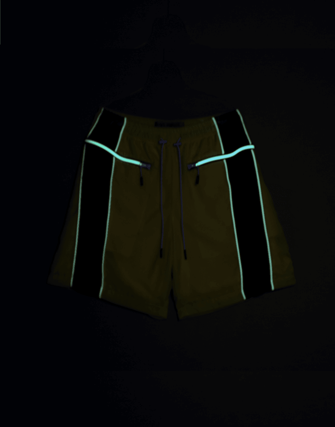 99%IS- Velvet Side Line Track Shorts "Glow In The Dark" - 082plus