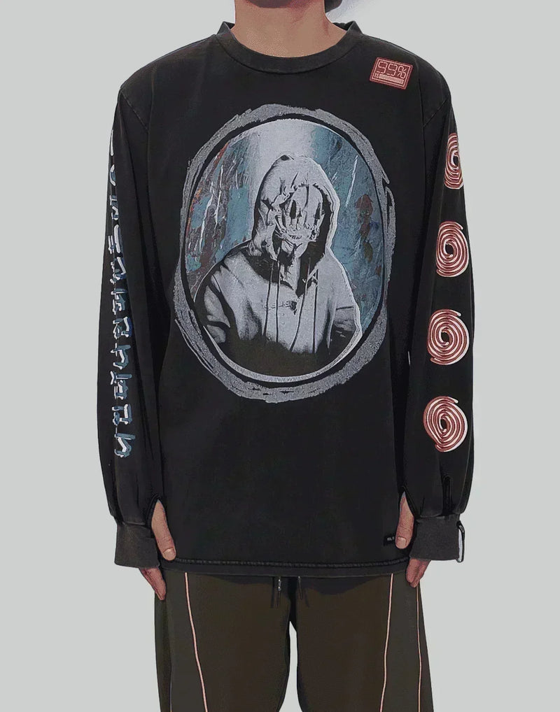 99%IS- - VOL.16 Our Face Washed Sleeve T-shirt (Hand Made Custom) - 082plus