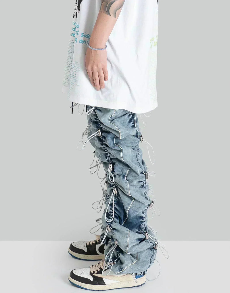 99%IS- - WASHED GOBCHANG PANTS - 082plus
