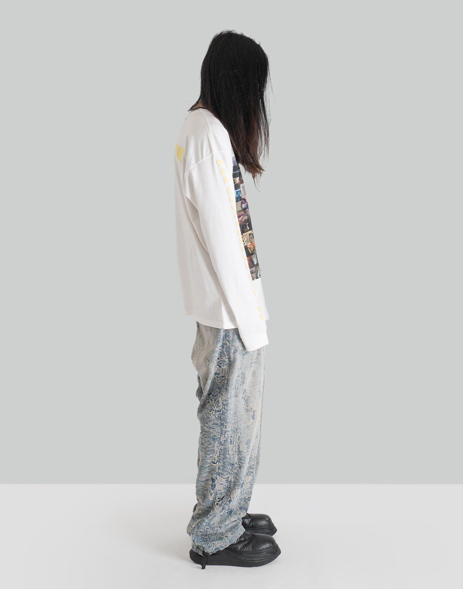 DIESEL t-boxty-ls オーガニックコットン ミラノ ショー T-BOXTY-LS Long-sleeve T-shirt with Livestream print