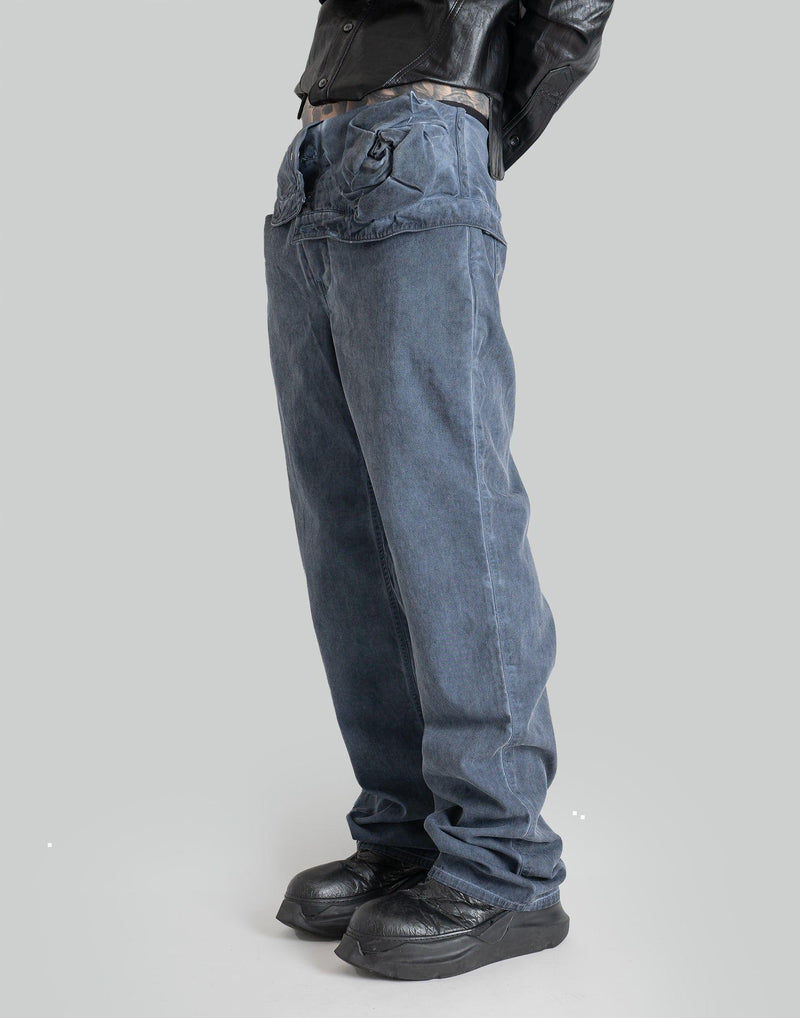 JUNTAE KIM - ASYMMETRIC FLOWER TROUSERS - 082plus