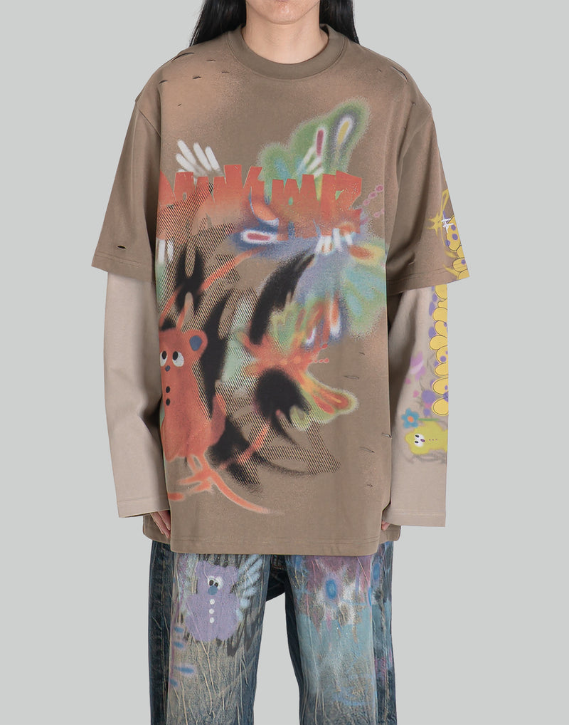 GRAPHIC PRINT UNISEX LONG SLEEVE T-SHIRT