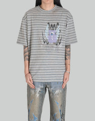 トップス SANKUANZ GRADIENT RELAXED LAYERED T SANKUANZ GRAPHIC PRINT UNISEX T-SHIRT - Stripe Grey – 082plus