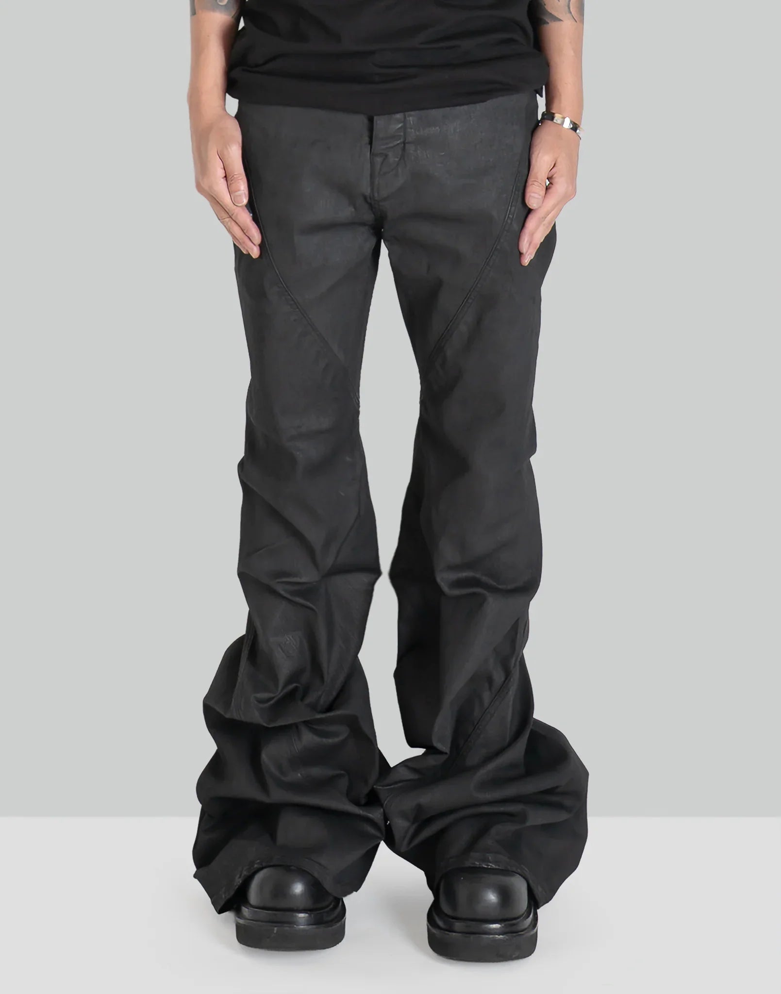 Rick Owens Drkshdw BIAS BOOTCUT - BLACK WAX – 082plus